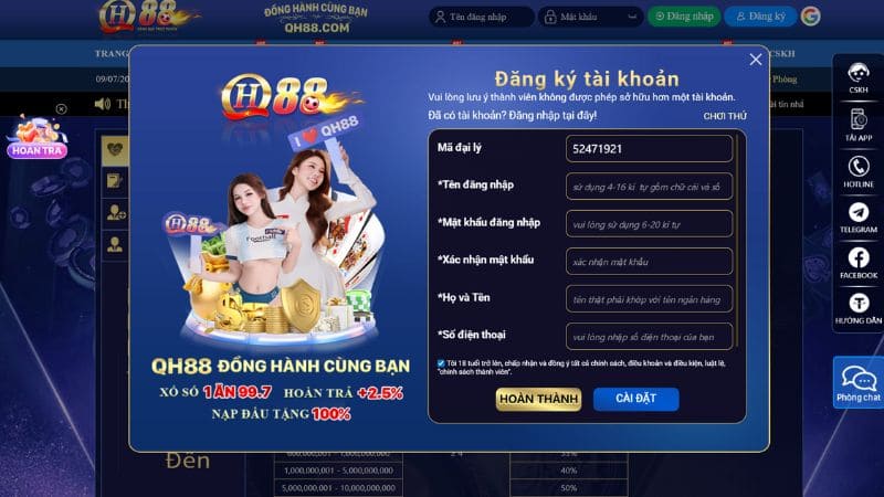 QH88 tạo nhiều ấn tượng cho người chơi ngay lần đầu truy cập nhà cái